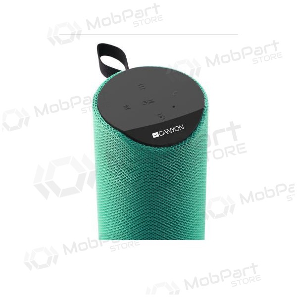 Bluetooth pārnēsājamais skaļrunis CANYON CNS-CBTSP5 (MicroSD, AUX, BT V5.0, 1200mAh) (zaļš)