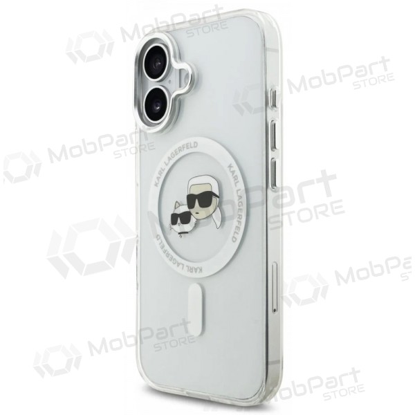 Apple iPhone 17 maciņš - Karl Lagerfeld IML K&CH Heads Metal Frame MagSafe (caurspīdīgs)
