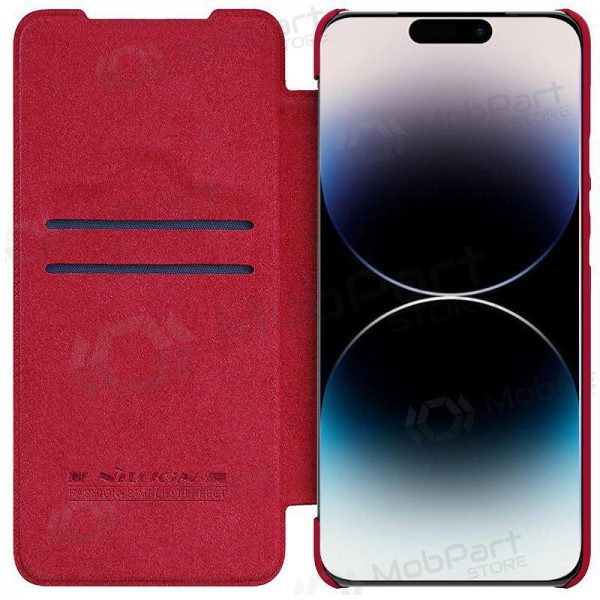 Samsung Galaxy S23 FE maciņš „Nillkin Leather“ (sarkans) Samsung Galaxy S23 FE maciņš „Nillkin Leather“ (sarkans)