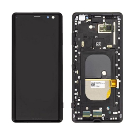 Sony Xperia XZ3 H8416 / H9436 ekrāns (melns) (ar rāmīti) (lietots grade B, oriģināls)