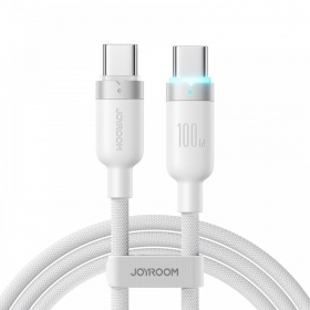 USB-C kabelis Joyroom S-A63 USB-C uz USB-C 1.2 m 100 W balts