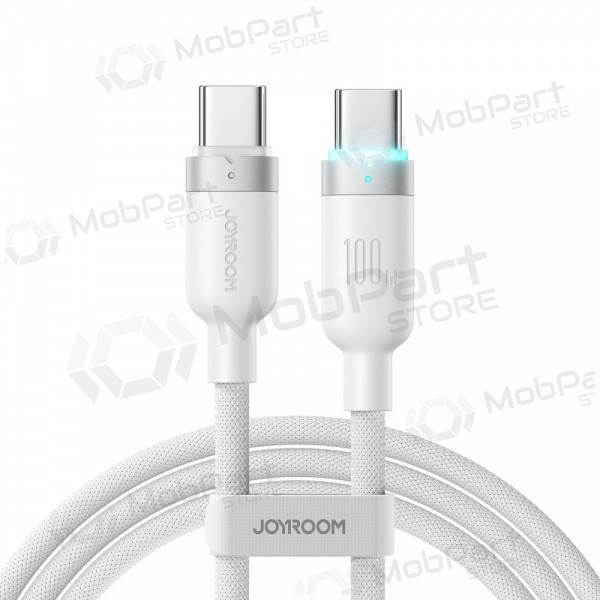 USB-C kabelis Joyroom S-A63 USB-C uz USB-C 1.2 m 100 W balts