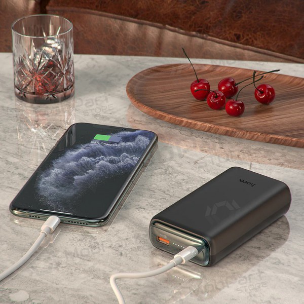 Ārējā baterija Power Bank Hoco Q1A Type-C PD 20W+Quick Charge 3.0 (3.0A) 20000mAh melns