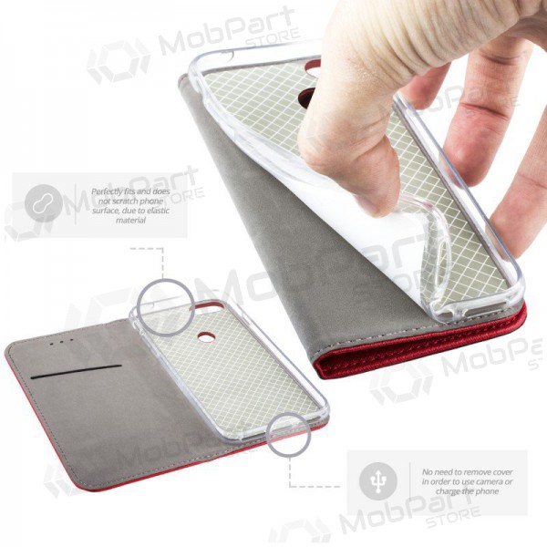 Apple iPhone 13 maciņš - Smart Magnet (sarkans)