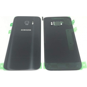 Samsung G930F Galaxy S7 aizmugurējais baterijas vāciņš (melns) (lietots grade A, oriģināls)