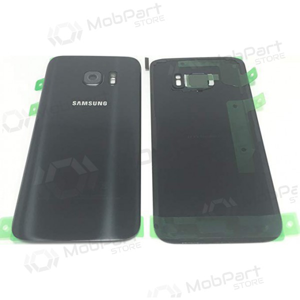 Samsung G930F Galaxy S7 aizmugurējais baterijas vāciņš (melns) (lietots grade A, oriģināls)