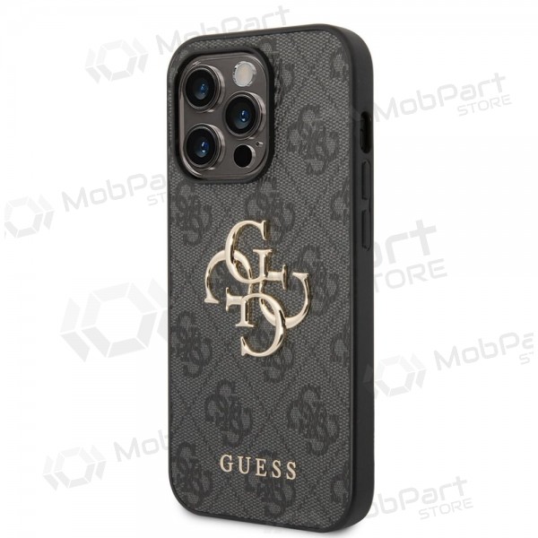 Apple iPhone 14 Pro maciņš - Guess PU 4G Metal Logo (pelēks)