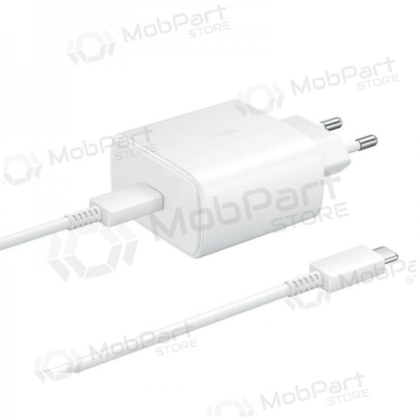 Lādētājs Samsung EP-TA845 45W + Type-C kabelis 25W balts