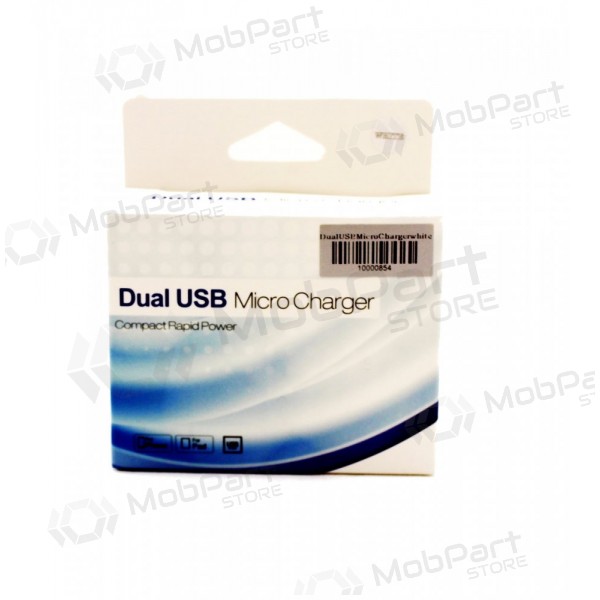Auto lādētājs (USB) (big/long) balts (0.6A)