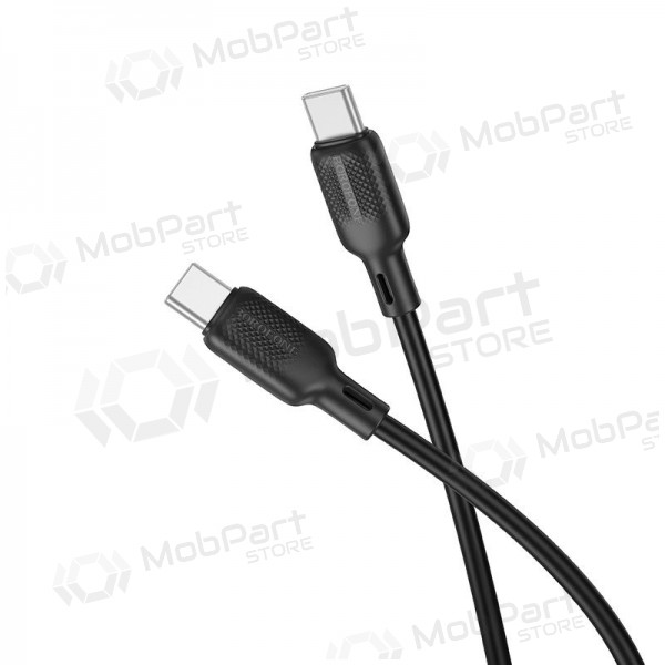 USB kabelis Borofone BX113 60W USB-C to USB-C 2.0m melns
