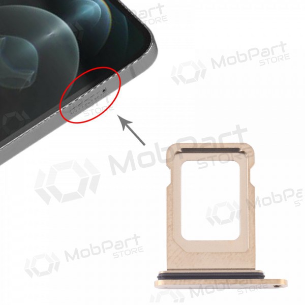 Apple iPhone 12 Pro / 12 Pro Max SIM kartes turētājs (zelta) Apple iPhone 12 Pro / 12 Pro Max SIM kartes turētājs (zelta)