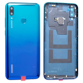 Huawei P Smart 2019 aizmugurējais baterijas vāciņš zils (Aurora Blue) (lietots grade C, oriģināls)