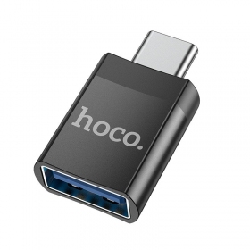 USB-C adapteris Hoco UA17 USB-C uz USB-A melns