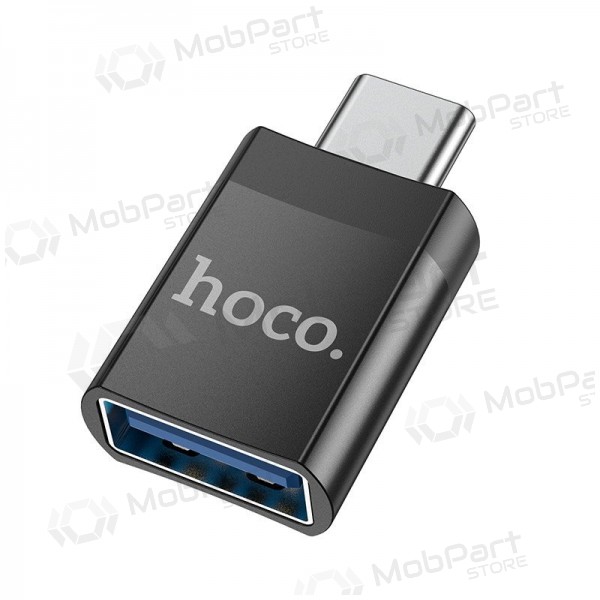 USB-C adapteris Hoco UA17 USB-C uz USB-A melns