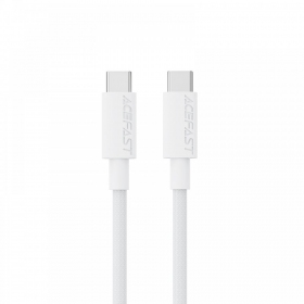 USB kabelis Acefast C18-03 60W USB-C to USB-C 1.2m balts