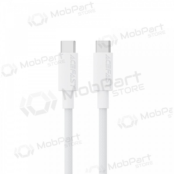 USB kabelis Acefast C18-03 60W USB-C to USB-C 1.2m balts
