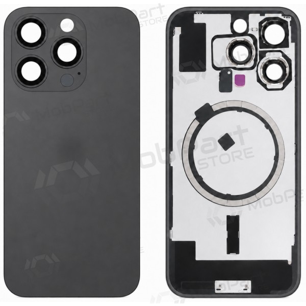 Apple iPhone 16 Pro aizmugurējais vāciņš (melns) - Premium