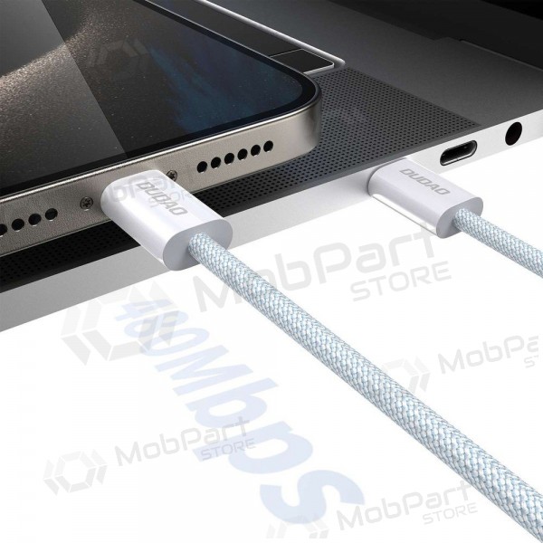 USB-C kabelis Dudao L6C USB-C uz USB-C 2 m 60 W balts