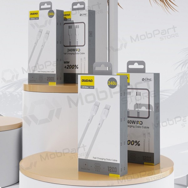 USB-C kabelis Dudao L9CMax USB-C uz USB-C 2 m 240 W melns