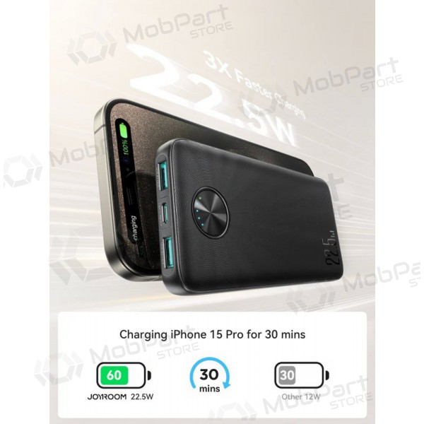 Ārējā baterija Power Bank Joyroom JR-PBF15 22.5W 10000mAh melna