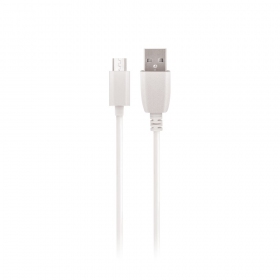USB kabelis Maxlife microUSB (balts) 1.0m