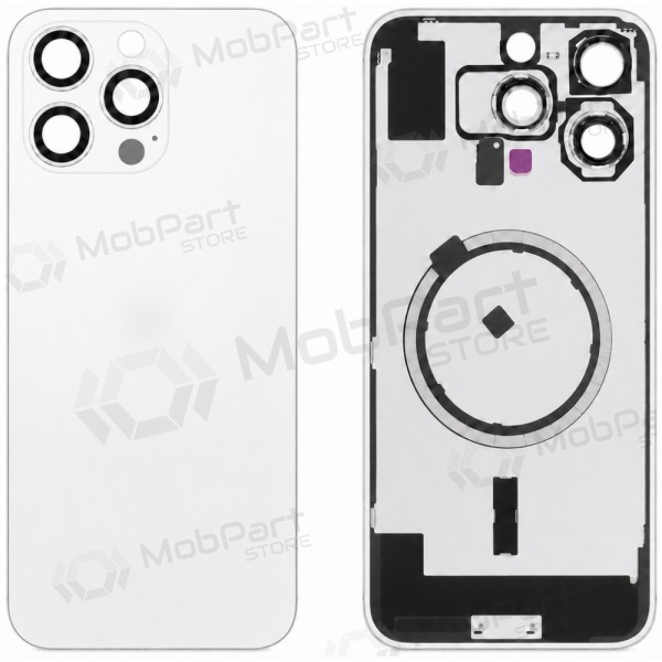 Apple iPhone 16 Pro Max aizmugurējais vāciņš (balts) (Premium)