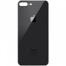 Apple iPhone 8 Plus aizmugurējais baterijas vāciņš pelēks (space grey) (bigger hole for camera)