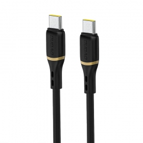 USB-C kabelis Dudao L25C USB-C uz USB-C 1 m 60 W melns