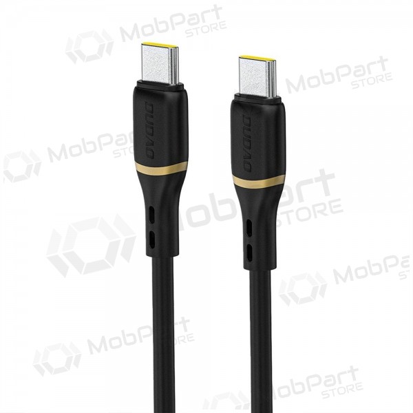 USB-C kabelis Dudao L25C USB-C uz USB-C 1 m 60 W melns