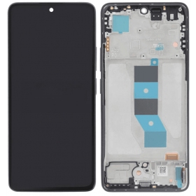 Ekranas Xiaomi Redmi Note 14 5Gar lietimui jautriu stikliuku un rėmeliu Black OLED