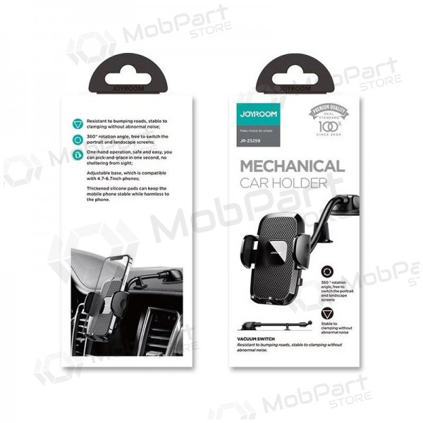Tālruņa turētājs automobiļiem Joyroom JR-ZS259 (windshield) melns