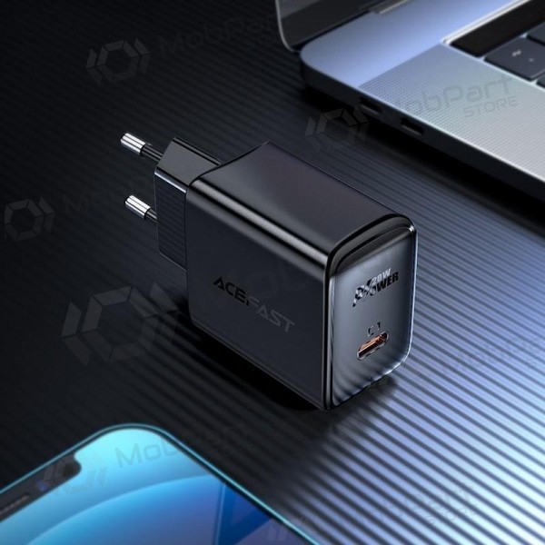 Lādētājs buitinis Acefast A1 PD20W USB-C melns