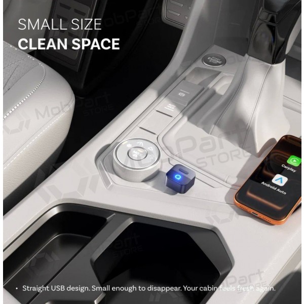 Bezvadu CarPlay / Android Auto adapteris Ottocast Mini Pico CA525-T melns
