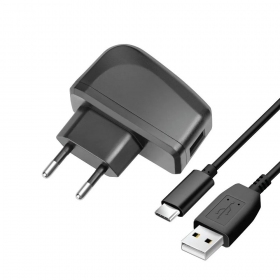 Tālruņa lādētājs Blue Star TFK-TC-1095B 10 W USB-A ar USB-A uz USB-C kabeli melns