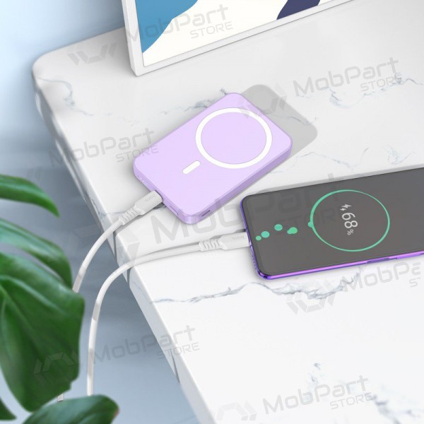 Ārējā baterija Power Bank Hoco J109 PD20W Magnetic 5000mAh balta