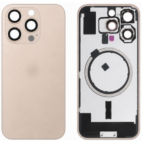 Apple iPhone 16 Pro aizmugurējais vāciņš (zelta) - Premium