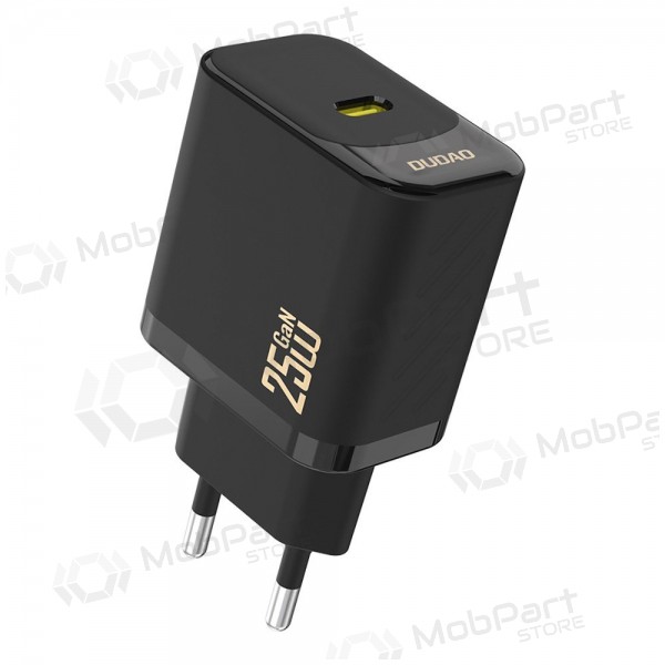Tālruņa lādētājs Dudao A27 25 W GaN USB-C melns