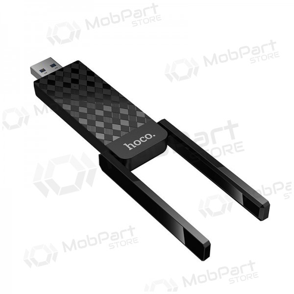 USB Wi-Fi adapteris Hoco HI34 USB 3.0 Wi-Fi 6 melns
