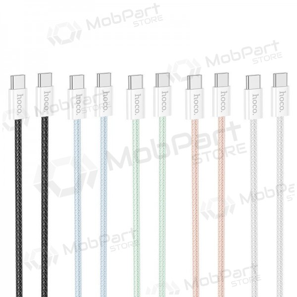 USB kabelis Hoco X104 60W USB-C to USB-C 2.0m melns