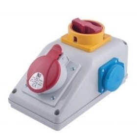 PawBol R-BOX B.165/1/LP-S plastikinis skydelisar kištukiniais lizdais (1x16A/250V, 1x250V)