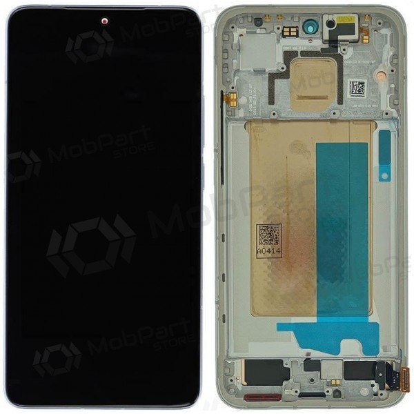 Ekranas Xiaomi Poco F7 5Gar lietimui jautriu stikliuku un rėmeliu Silver White oriģināls (service pack)