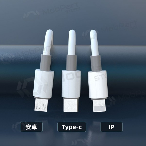 USB kabelis Dudao L8s-3in1 USB-A uz USB-C / Micro USB / Lightning 1.2 m 100 W