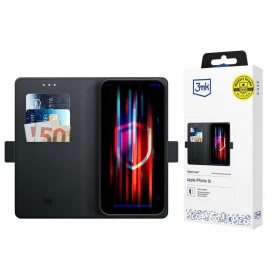 Xiaomi 17T maciņš - 3mk Wallet Case - melns