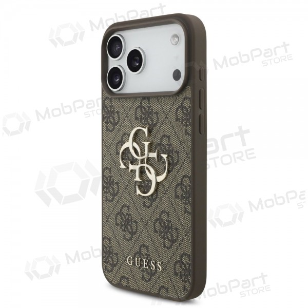 Apple iPhone 17 Pro Max maciņš - Guess PU 4G Metal Logo (brūns)