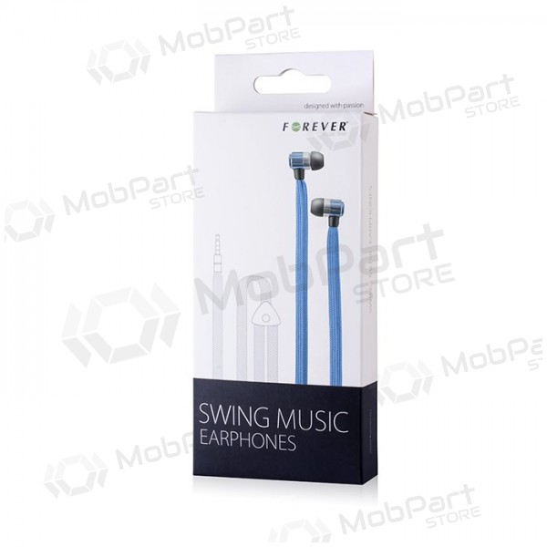 Brīvroku aprīkojums Forever Swing Music 3,5mm (zila)