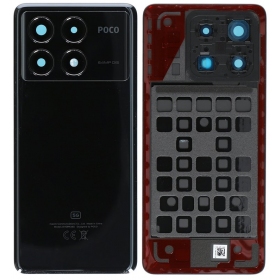 Xiaomi POCO X6 Pro 5G aizmugurējais vāciņš (melns) (oriģināls)