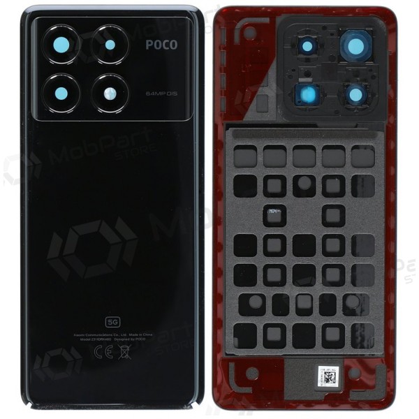 Xiaomi POCO X6 Pro 5G aizmugurējais vāciņš (melns) (oriģināls)