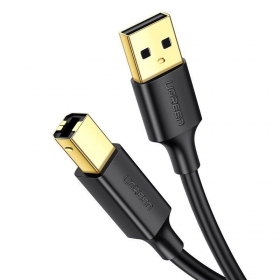 USB kabelis printeriem Ugreen US135 USB-A uz USB-B 3 m melns