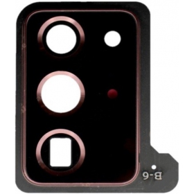 Samsung N985 / N986 Galaxy Note 20 Ultra kameras stikliņš (bronzinis) (ar rāmīti)