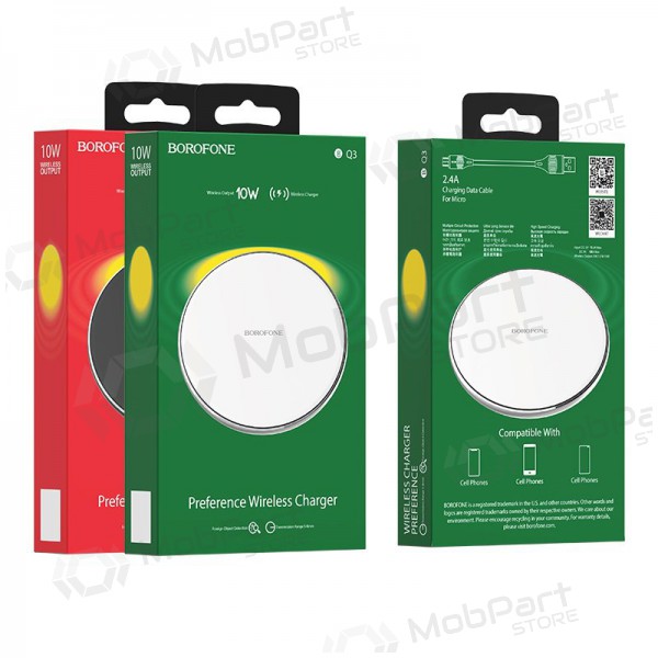 Lādētājs bezvadu Borofone BQ3 (10W) (sudraba)